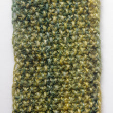 Load image into Gallery viewer, &quot;Meadow&quot; Hand Knit Twisted Infinity Scarf was created with Berroco Air blown bulky weight yarn in Geothermal colorway, detail.
