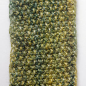 "Meadow" Hand Knit Twisted Infinity Scarf was created with Berroco Air blown bulky weight yarn in Geothermal colorway, detail.