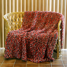 Load image into Gallery viewer, &quot;Phoenix&quot; Hand-Knit Blanket Loveseat image.
