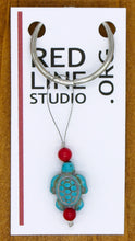 Load image into Gallery viewer, Sea Turtle Turquoise Wine Glass Charm | Zipper Pull | Stitch Marker
