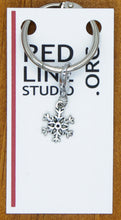 Load image into Gallery viewer, Snowflake Silver Wine Glass Charms | Zipper Pulls | Stitch Markers
