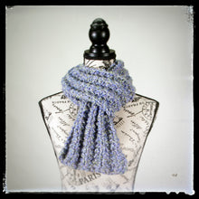 Load image into Gallery viewer, Scarf Hand-Knit Traditional | &quot;Spring&#39;s Promise&quot; | Lavendar Periwinkle Sage
