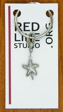 Load image into Gallery viewer, Starfish Shell Silver Wine Glass Charm | Zipper Pull | Stitch Marker
