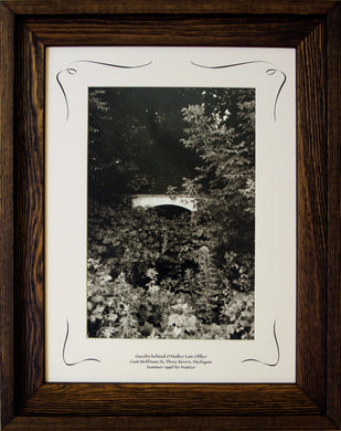 Three Rivers Series, Gazebo behind O'Malley Law Office Framed COA Rooster #299690 Image.