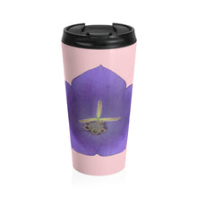Load image into Gallery viewer, Balloon Flower Blue | Stainless Steel Travel Mug | 15oz | Pink
