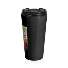 Load image into Gallery viewer, And the trees shall dance their Autumn dances... | Inspirational Motivational Quote Stainless Steel Travel Mug | 15oz | Black | Fall Leaves
