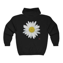 Load image into Gallery viewer, Shasta Daisy Flower White | Unisex Heavy Blend™ Full Zip Hooded Sweatshirt
