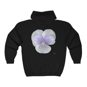 Pansy Viola Flower Lavender | Unisex Heavy Blend™ Full Zip Hooded Sweatshirt