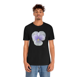 Pansy Viola Flower Lavender | Unisex Ringspun Short Sleeve T-Shirt
