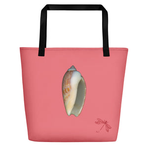 Olive Snail Shell Brown | Tote Bag | Large | Salmon