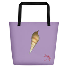 Load image into Gallery viewer, Turrid Shell Tan | Tote Bag | Large | Lavender
