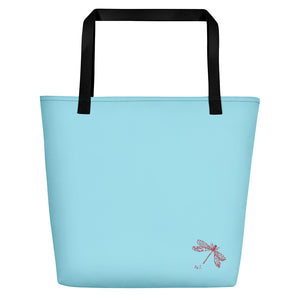 Tote Bag | Hawkweed Flower Yellow | Large | Sky Blue