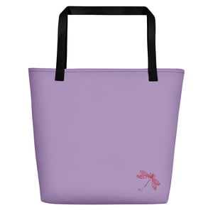 Orange Daylily Flower | Tote Bag | Large | Lavender