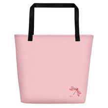 Load image into Gallery viewer, Tote Bag | Balloon Flower Blue | Large | Pink
