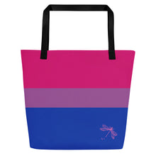 Load image into Gallery viewer, Bisexual Pride Flag | Tote Bag | Large | Magenta Lavender Royal Blue
