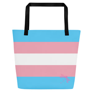 Transgender Pride Flag | Tote Bag | Large | Blue Pink White