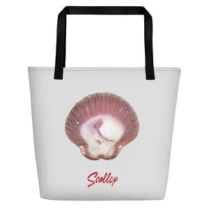 Tote Bag | Scallop Shell Magenta | Large | Silver