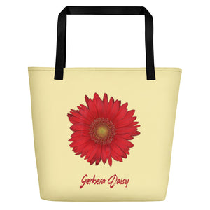 Tote Bag | Gerbera Daisy Flower Red | Large | Sunshine