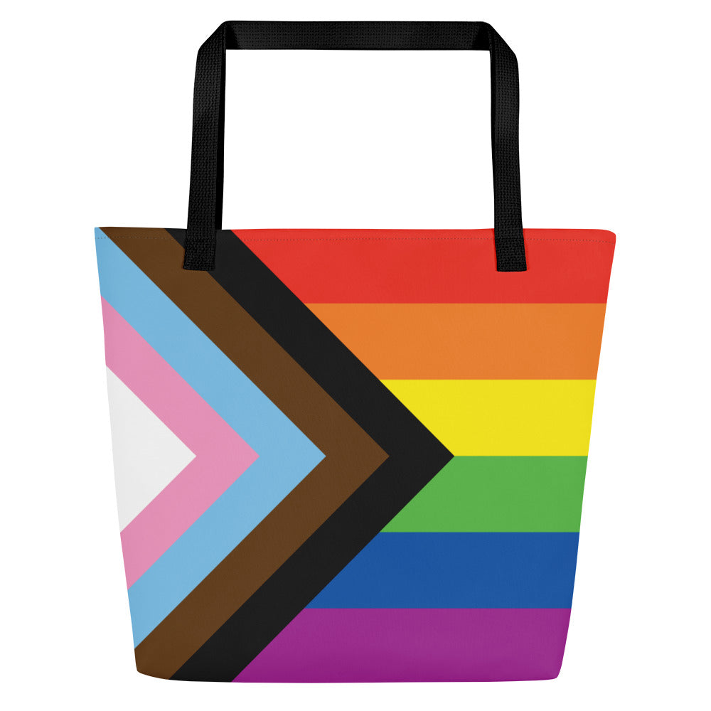 Tote Bag | Progress Pride Flag | Large | Rainbow