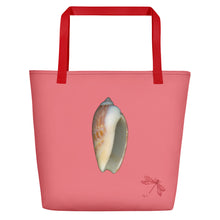 Load image into Gallery viewer, Olive Snail Shell Brown | Tote Bag | Large | Salmon
