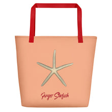 Load image into Gallery viewer, Tote Bag | Finger Starfish Shell | Large | Peach
