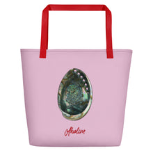 Load image into Gallery viewer, Tote Bag | Abalone Shell Exterior | Large | Orchid Pink
