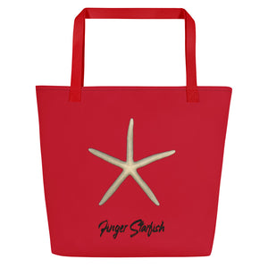 Tote Bag | Finger Starfish Shell | Large | Red