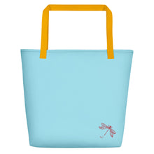 Load image into Gallery viewer, Tote Bag | Hawkweed Flower Yellow | Large | Sky Blue
