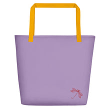 Load image into Gallery viewer, Tote Bag | Orange Daylily Flower | Large | Lavender

