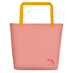 Tote Bag | Pansy Viola Flower Lavender | Large | Flamingo Pink