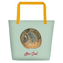 Load image into Gallery viewer, Tote Bag | Moon Snail Shell Black &amp; Rust | Large | Sage
