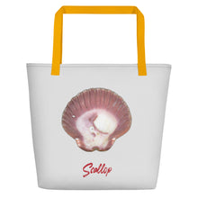 Load image into Gallery viewer, Tote Bag | Scallop Shell Magenta | Large | Silver
