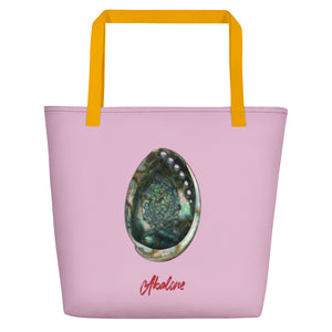Abalone Shell Exterior | Tote Bag | Large | Orchid Pink