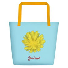 Load image into Gallery viewer, Hawkweed Flower Yellow | Tote Bag | Large | Sky Blue
