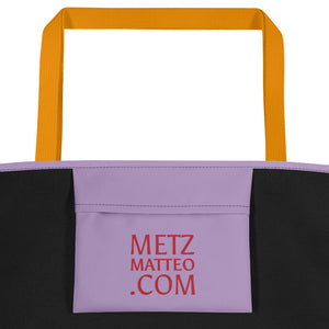 Tote Bag | Orange Daylily Flower | Large | Lavender