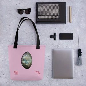 Tote Bag | Abalone Shell Exterior | Small | Orchid Pink