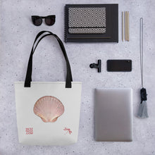 Load image into Gallery viewer, Tote Bag | Scallop Shell Magenta | Small | Silver
