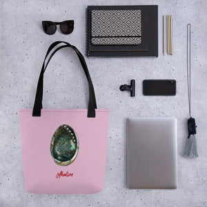 Abalone Shell Exterior | Tote Bag | Small | Orchid Pink