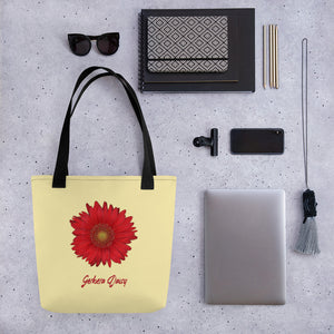 Gerbera Daisy Flower Red | Tote Bag | Small | Sunshine