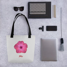 Load image into Gallery viewer, Phlox Flower Detail Pink | Tote Bag | Small | Silver
