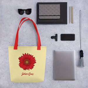 Gerbera Daisy Flower Red | Tote Bag | Small | Sunshine
