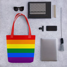 Load image into Gallery viewer, Gay Pride Flag (1979) | Tote Bag | Small | Rainbow
