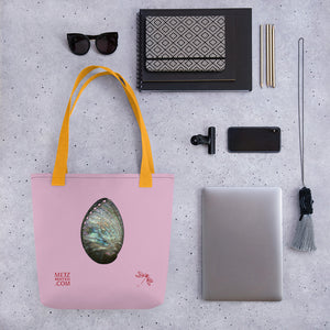 Tote Bag | Abalone Shell Exterior | Small | Orchid Pink