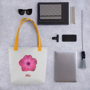 Tote Bag | Phlox Flower Detail Pink | Small | Silver