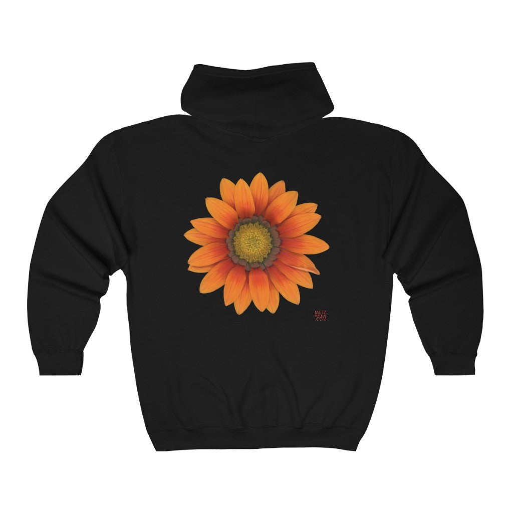 Gazania Flower Orange | Unisex Heavy Blend™ Full Zip Hooded Sweatshirt