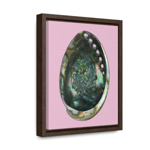 Abalone Shell Interior | Framed Canvas | Orchid Pink Background