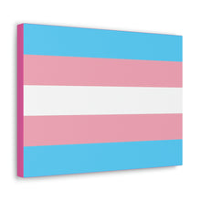 Load image into Gallery viewer, Transgender Pride Flag | Canvas Print | Hot Pink Sides
