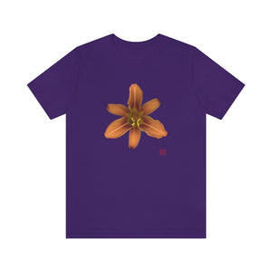 Orange Daylily Flower | Unisex Ringspun Short Sleeve T-Shirt