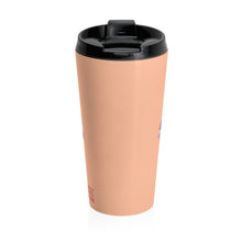 Load image into Gallery viewer, Chicory Flower Blue | Stainless Steel Travel Mug | 15oz | Peach
