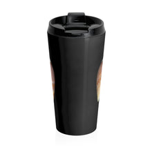 Load image into Gallery viewer, Olive Snail Shell Brown | Stainless Steel Travel Mug | 15oz | Black
